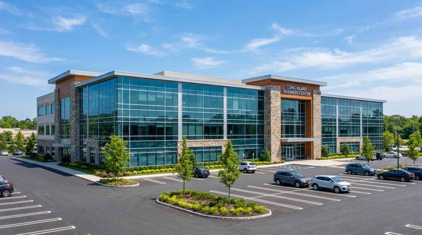 Long Island commercial office building exterior